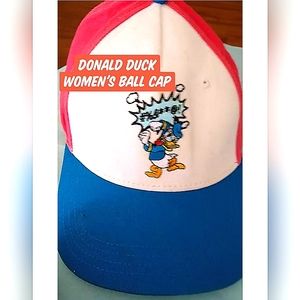 Disney Donald Duck Adult Women's Ball Cap/ Adjustable Strap Cloth in Back ..